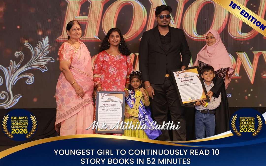 Youngest Girl to Continuously Read 10 Story Books in 52 Minutes