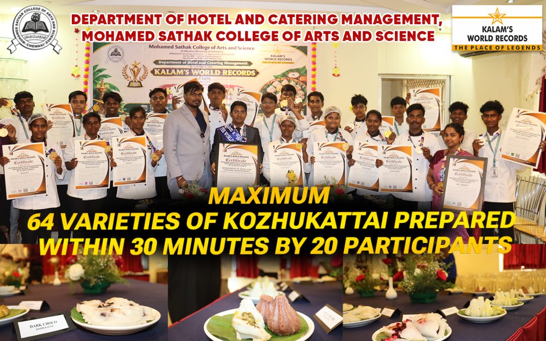 Maximum 64 Varieties of Kozhukattai Prepared Within 30 Minutes by 20 Participants