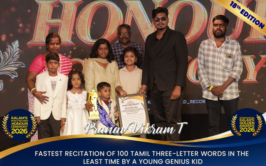 Fastest Recitation of 100 Tamil Three-letter Words in the Least Time by a Young Genius Kid