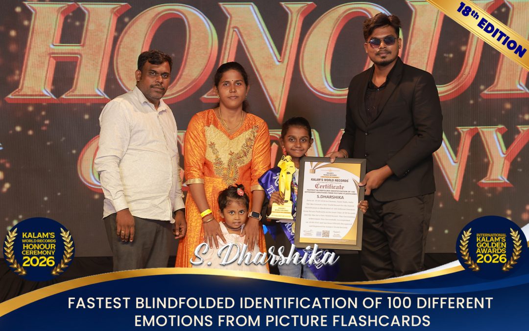 Fastest Blindfolded Identification of 100 Different Emotions From Picture Flashcards
