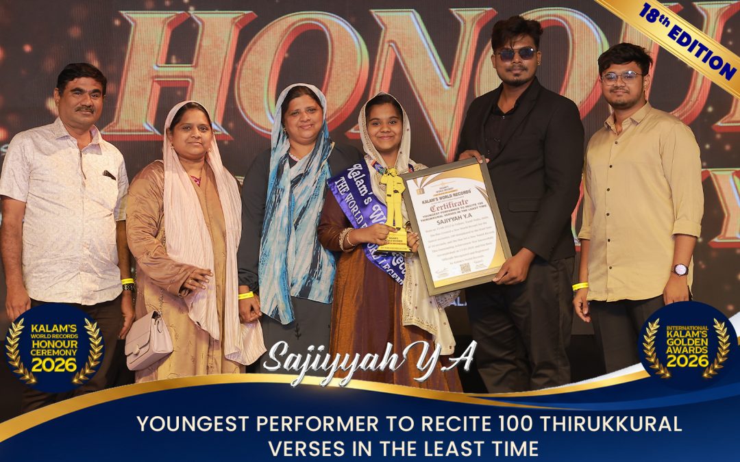 Youngest Performer to Recite 100 Thirukkural Verses in the Least Time