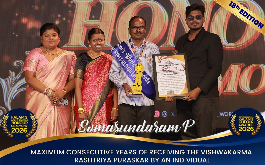 Maximum Consecutive Years of Receiving the Vishwakarma Rashtriya Puraskar by an Individual