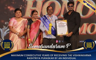 Maximum Consecutive Years of Receiving the Vishwakarma Rashtriya Puraskar by an Individual