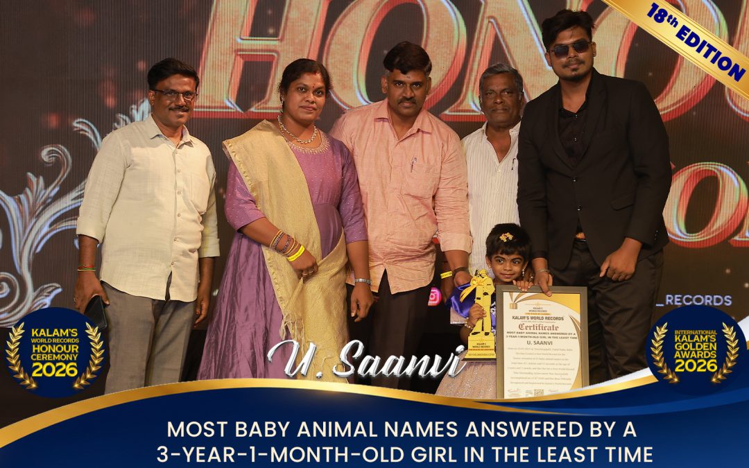 Most Baby Animal Names Answered by a 3-year-1-month-old Girl in the Least Time