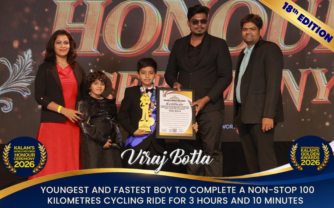 Youngest and Fastest Boy to Complete a Non-stop 100 Kilometres Cycling Ride for 3 Hours and 10 Minutes