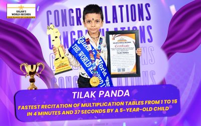 Fastest Recitation of Multiplication Tables From 1 to 15 in 4 Minutes and 37 Seconds by a 5-year-old Child