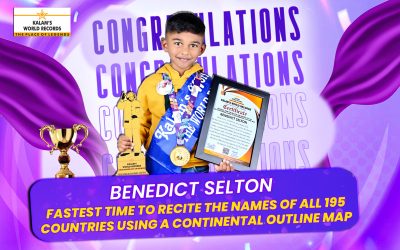 Fastest Time to Recite the Names of All 195 Countries Using a Continental Outline Map