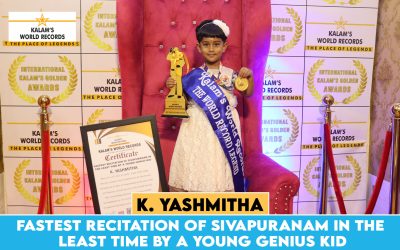 Fastest Recitation of Sivapuranam in the Least Time by a Young Genius Kid