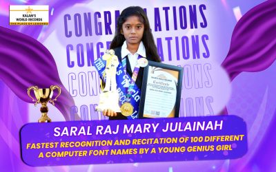 Fastest Recognition and Recitation of 100 Different Computer Font Names by a Young Genius Girl